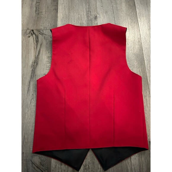 Arlington Park Horse Race Track (Closed) Vest Red Embroidered XS Gold Buttons - Picture 4 of 4